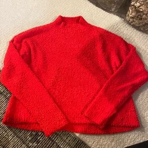 Red cozy sweater
